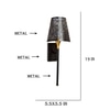 Devansh Metal Electric Wall Light in Black Colour with Black Shade Count of 1 Light