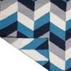 Imperial Knots Multicolor Chevron Hand Woven Dhurrie 4x6 Feet