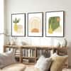 The Castle Decor Boho Abstract Botanical Wall Art Set of 3 Design 10 11x17 Inch