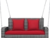 Carry Bird Wicker Patio Furniture Outdoor Balcony Swings In Grey And Red Colour