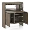 Cabo Solid Wood 2 Door Bar Cabinet In Danish Walnut Finish