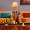 Devansh Shelf Wooden Floor Lamp