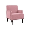 Terren Boucle Fabric Lounge Chair in Pink