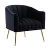 Jella Fabric Accent Chair in Black Colour