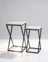 PrismFold Side Table Set in Gold Colour