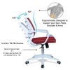 Iinea Mid Back Ergonomic Chair in Red Colour