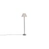 Denzel White Cotton Shade Floor Lamp