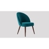 Toled Fabric Accent Chair in Teal Blue Colour