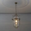 Nolan  Ceiling Pendant Light In Transparent  Glass & Brass Finish Metal