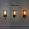 ELTHAM Amber Glass and Brass Metal Wall Light