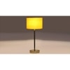 Yellow cotton with Metal Gold Table Lamp
