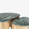 Bora Bora Solid Wood Nesting Coffee Table in Black Colour
