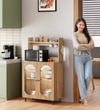 Stellar Multipurpose Storage Cabinet (Medium Size with Upper Shelf, Oak)