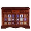 Rangrez Two Door Sheesham Wood Sideboard in Honey Oak Finish