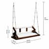 Reversable Ferro Wooden Swing In Sheesham Wood With 7ft Length Chain For Hanging