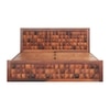 Keaton Sheesham Wood King Size Bed Box Storage Honey OakOak Finish (72 x 78 inches)