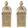 Hanging Etching Square Lantern Set Of 2 In Gold Colour
