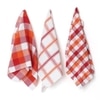 Checkered Red Kitchen Towels -set of 3