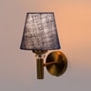 Devansh Metal Electric Wall Light in Gold Colour with Blue Shade Count of 1 Light