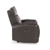 Venezia Two Seater Motorized Leather Recliner in Smoke Grey Colour