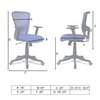 Peacifice Mid Back Ergonomic Chair in Blue Colour