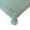 Chunky Knit Green Cotton Cushion Cover  16X16 Inches