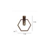 Hex Brown Solid Wood Wall Lights