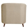 Nilo Velvet 1 Seater Sofa in Cream Colour