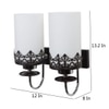 Eliante Modern Wall Lights Mild Steel & Glass Material Chrome, Brown & White Finish