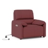 Leeroy Leather One Seater Motorized Recliner in Red Dahlia
