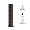Shimada Engineered Wood  Bookshelf in Columbian Walnut Finish