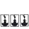 Desert Art Metal Handpainted Musician Wall Hanging Set of 3
