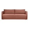 Vantella 3 Seater Fold Out Sofa Cum Bed In Pink Colour
