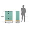 Calla Chest of Five Drawers Finish- Mint Green