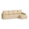 Apollo Sofa (Colour : Pearl, Cushion : Hard, Back Type : High Back, Seating Capacity : Right Aligned 3 Seater + Right Aligned Chaise)