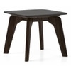 Galaxy Stone Side Table in American Walnut Finish