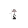 Cassidy Grey cotton Table lamp with Iron Base