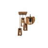 Blender Brown Solid Wood Cluster Hanging Light