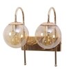 Eliante Modern Wall Lights Mild Steel & Glass Material Gold & Champaign Finish