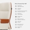 Ettorez Flair Hb Ultra Premium Leatherette Office Chair In Cream And Tan Colour