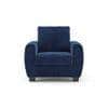 Luna 1 Seater Fabric Sofa (Marine Blue)