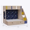 Pattern Dreams Bunk Bed  6X5 (Drawers On Wheels) In Oak Colour