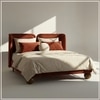 Nobella Opal Queen Size Bed in Orange Velvet with Spherical Legs, Oak Wood Frame & Hydraulic Storage