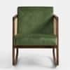 Shrey Solid Wood Rocking Sofa With Cane Designed In Natural Finish