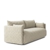 Cozychic Wood 3 Seater With Upholstery Non Storage Sofa In Beige Colour