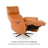 Oasis One Seater Motorized Leather Recliner in Golden Oak Brown Colour
