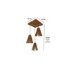 Taper Brown Solid Wood Cluster Hanging Light