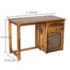 Rope Sheesham Wood  Study Table in Teak Finish