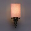 Devansh Metal Electric Wall Light in Antique Gold Colour with Grey Shade Count of 1 Light