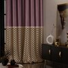Stoa Paris Satin Curtain for Door, 70% Blackout Curtains, Sun Protection, Set of 2, Versailles - Royal Rouge